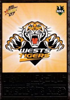 2007 Select NRL Invincible - Premiership Predictors #P16 Wests Tigers Front